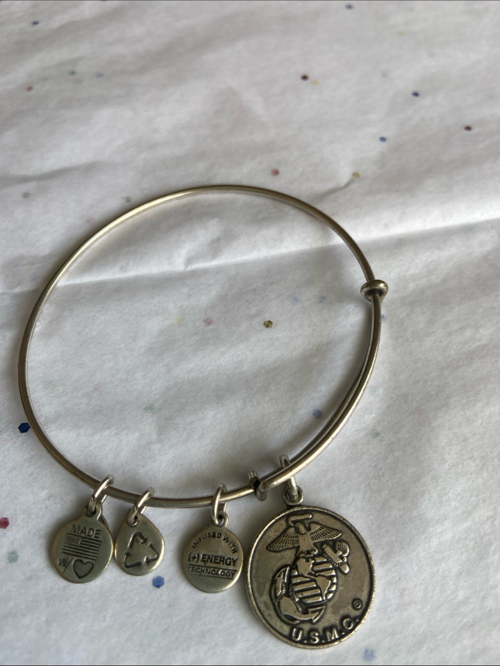 Alex and Ani USMC charm + Energy charms Bangle 2012